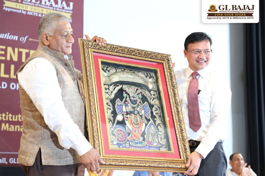 V K Singh at GL Bajaj